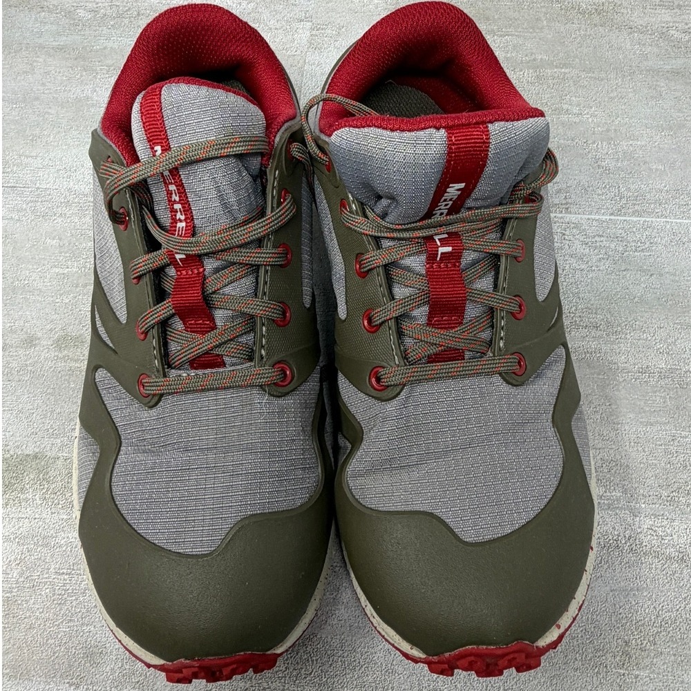 Merrell Nova 2 Trail Running Shoes Olive Green Red Grey MK265981 Womens 4.5W